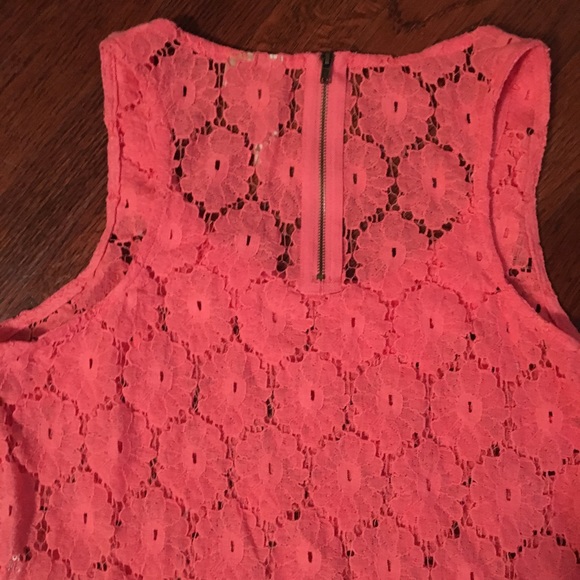 Coral Lace Peplum Top - Picture 4 of 4